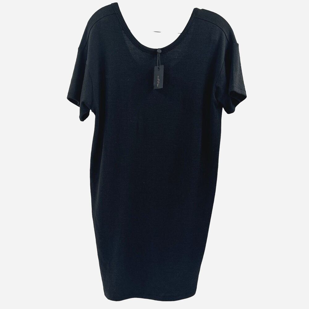 Rag & Bone Nwt Classic‎ Black Mini Dress Sm Open Back Minimal Short Sleeve $195